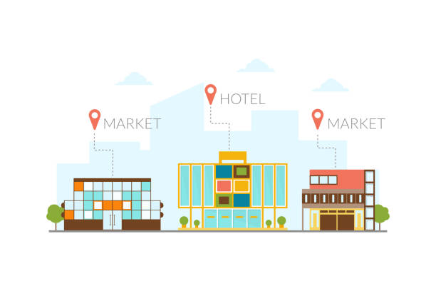 تصویر ساختمانهای هتل و نمای شهری مدرن در یزد، نمادی از تحول دیجیتال و استراتژی افزایش رزرو مستقیم هتل