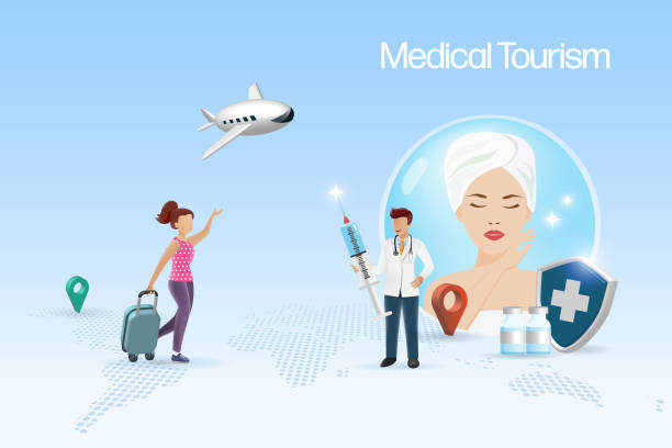 جذب توریست سلامت از خلیج فارس به مشهد: استراتژی سئو دوزبانه و دیجیتال مارکتینگ برای کلینیکهای پوست و مو - پزشک جراح پلاستیک در حال استقبال از بیماران