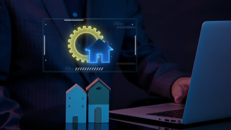 مفهوم سیستم مدیریت املاک که نشان دهنده تسهیل مدیریت رزرو در یک هتل است – بازاریابی دیجیتال و فروش ویلاهای لوکس چالوس