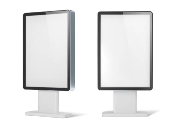 ماکآپ واقعگرایانه سهبعدی از یک نمایشگر تبلیغاتی - نمایش هنر نصف جهان در فضای دیجیتال: استراتژی جامع بهینهسازی تجربه کاربری و طراحی سایت گالری مجازی برای گالریهای هنری اصفهان