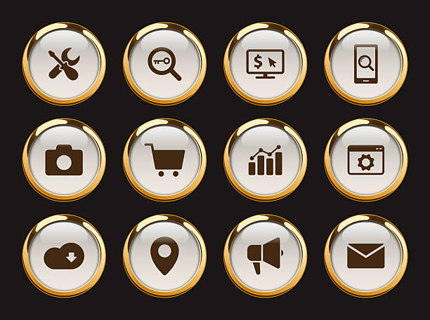 آیکونهای سئو و بهینهسازی برای وبسایت فروشگاهی طلا و جواهر، بهینهسازی سایت طلا