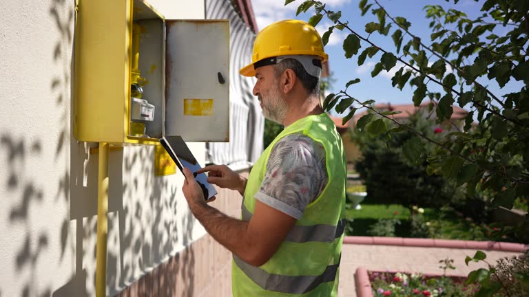 تکنسین صنعتی در حال استفاده از تبلت برای بهینهسازی زنجیره تأمین در کارخانجات لوازم خانگی اراک با نرم افزار مدیریت یکپارچه