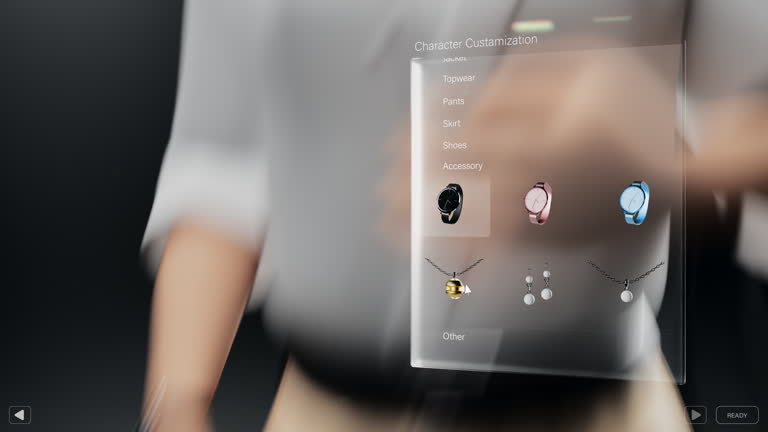 پرو مجازی جواهرات در اصفهان: رابط کاربری بازی ویدئویی با قابلیت انتخاب و پیکربندی شخصیت و امتحان لباسهای مجازی