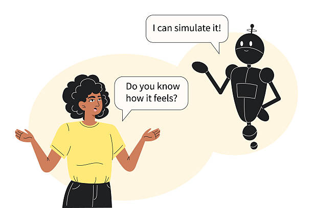 معماری آرامش دیجیتال در شیراز - زن جوان در حال سوال از هوش مصنوعی در مورد احساسات - بهینه سازی سایت روان درمانی و اعتمادسازی آنلاین روانشناسی