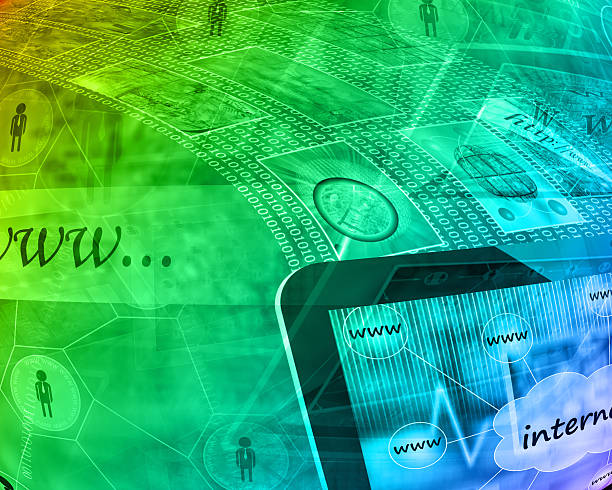 تصویر انتزاعی از کامپیوتر و دادهها - توسعه وب سلامت و فناوریهای پیشرفته