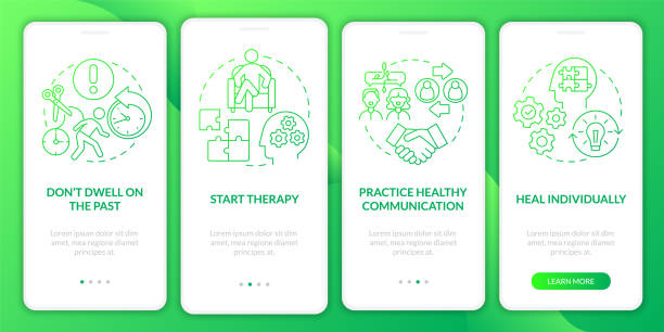 صفحه ورود اپلیکیشن موبایل برای مقابله با جدایی - طراحی UX بیماران، تجربه کاربری درمانی