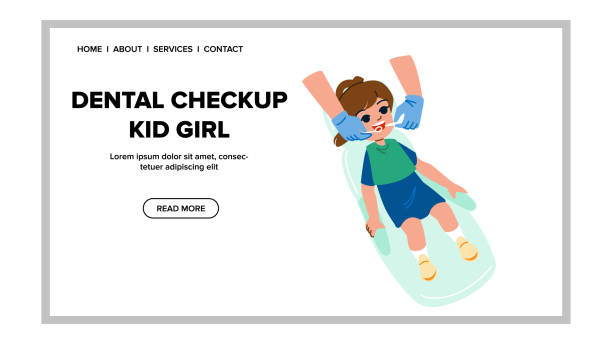 سایت دندانپزشکی کودکان با پشتیبانی سایت پزشکی در تهران - تصویر معاینه دندان یک دختربچه