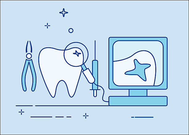 سئو تخصصی پزشکی در اصفهان: تصویر گرافیکی از دندانپزشکی و بیمار نشانگر اهمیت سئو برای کلینیک ایمپلنت