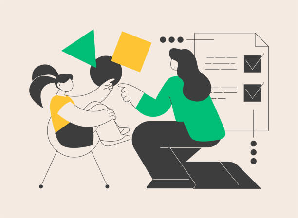 تصویر مفهومی انتزاعی از غربالگری رشد کودکان - طراحی تجربه کاربری والدین، سئو دندانپزشکی کودکان