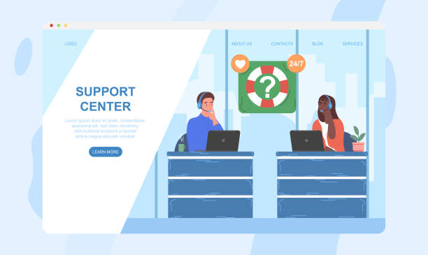 پشتیبانی سایت کلینیکهای ترک اعتیاد در مشهد - پرسنل مرکز پشتیبانی در حال کار برای پایداری وبسایت سلامت