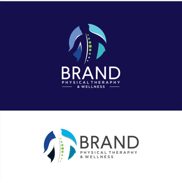 آموزش سئو برای مراکز فیزیوتراپی در کرج: لوگوی وکتور فیزیوتراپی و سلامت بدن، نمادی از برندینگ کلینیک فیزیوتراپی