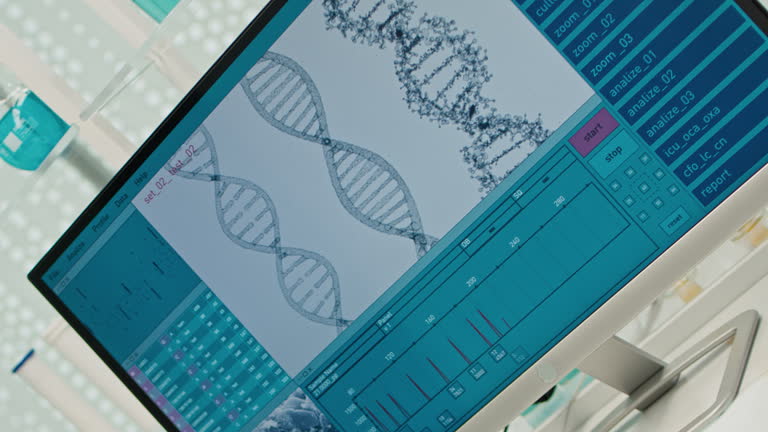 طراحی سایت پزشکی مراکز ژنتیک - آزمایشگاه ژنتیک مدرن با نمایش DNA