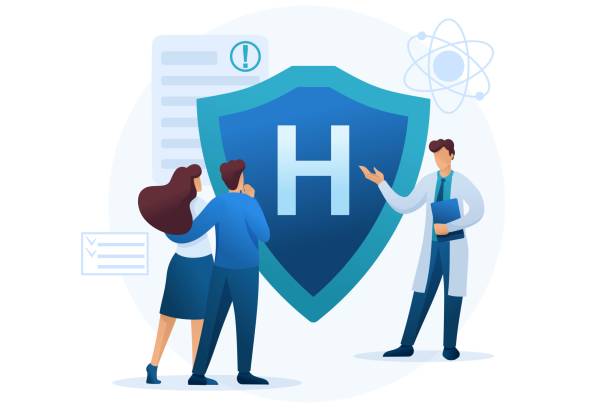 پشتیبانی وبسایتهای درمانی و امنیت وردپرس پزشکی برای مراکز تصویربرداری CT Scan در بندرعباس: تصویر دکتر در حال ارائه بیمه سلامت، نمادی از اعتماد و پشتیبانی وبسایت پزشکی