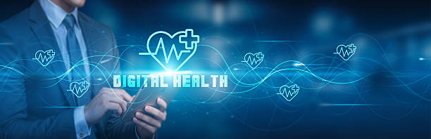 طراحی سایت پزشکی هوشمند برای بیمارستان فوق تخصصی قلب در تهران - دست نگهدارنده تبلت با نماد شبکه جهانی، نمادی از آینده