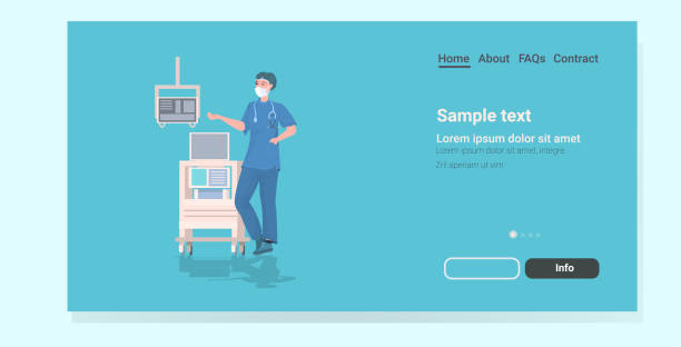 طراحی سایت پزشکی نوین برای فوق تخصص ریه و ICU در تبریز - تصویر یک پزشک متخصص با تجهیزات پزشکی، نشاندهنده تخصص و خدمات سایت متخصص ICU
