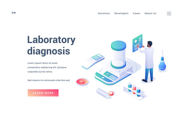 بنر اطلاع رسانی آزمایشگاه تشخیص طبی مدرن - سایت آزمایشگاه تشخیص طبی، طراحی وبسایت سلامت