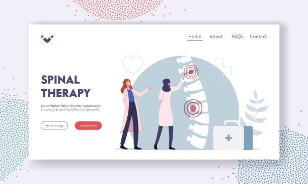 طرح قالب صفحه فرود خدمات بهداشتی، تشخیص درد کمر، درمان دارو - پشتیبانی سایت کلینیکهای توانبخشی عصبی در تهران، نگهداری وبسایت درمانی