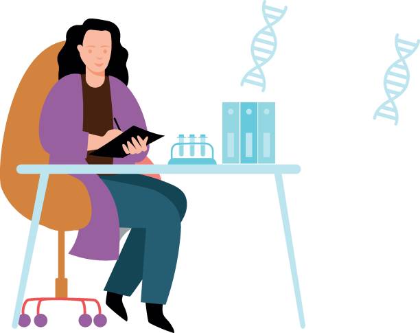 سئو تخصصی پزشکی برای مراکز ژنتیک و مشاوره ژنتیک در تهران: دختری در حال تهیه گزارش آزمایشگاهی، مشاوره ژنتیک