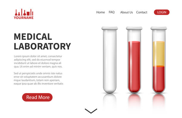 صفحه فرود یک وبسایت آزمایشگاه پاتوبیولوژی با طراحی تجربه کاربری بیماران عالی