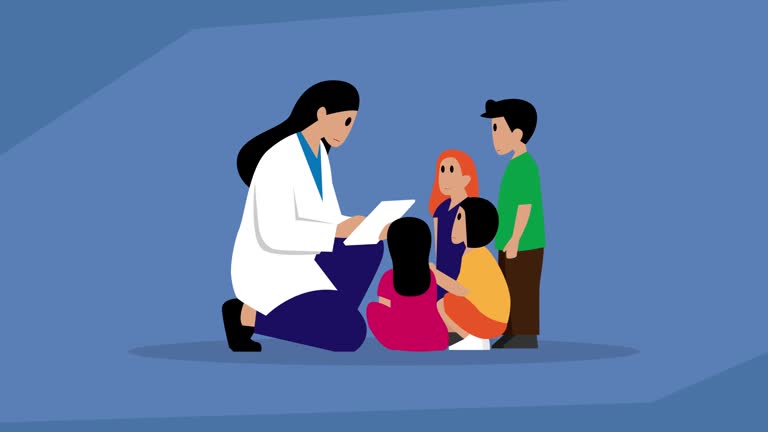 افزایش رضایت والدین از متخصص اطفال در شیراز - دکتر در حال توضیح به کودکان