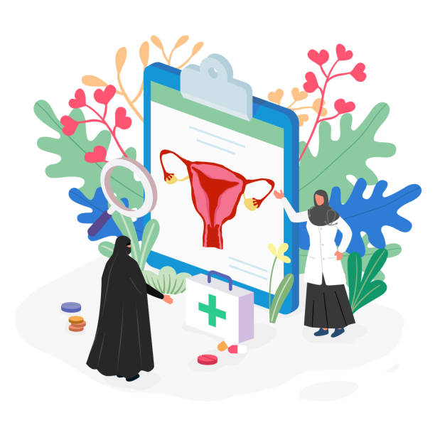 کارشناسان پزشکی در حال بررسی رحم با ذرهبین برای درمان ناباروری در کلینیک شیراز و سئو 2026