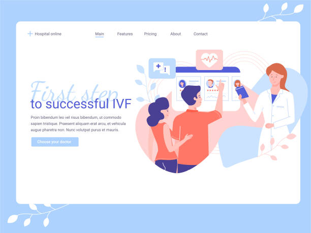 طراحی سایت پزشکی نوین برای مراکز ناباروری و IVF در تهران: ارتقای UX بیماران و نوبتدهی آنلاین هوشمند ۲۰۲۶ - زوج جوان در حال مشاوره باروری