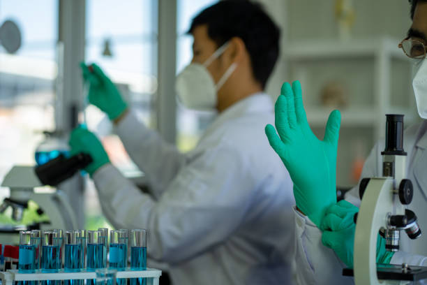 تصویر پزشک در آزمایشگاه بالینی در حال کار با میکروسکوپ: سئو و نوبتدهی آنلاین برای آزمایشگاه تخصصی در شیراز - اعتمادسازی آزمایشگاه شیراز