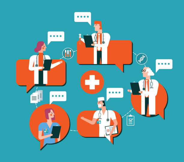 نرمافزارهای مدیریت بیمارستان و CRM پزشکی - بیمارستان فوق تخصصی قلب مشهد - تیم پزشکی در جلسه