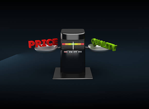 ماشینآلات صنعتی: فروش عمده و قیمت رقابتی در فروشیاب - تصویر نمودار قیمت و کیفیت، نشاندهنده بهینهسازی معاملات و قیمت رقابتی در خرید و فروش عمده ماشینآلات از فروشیاب.