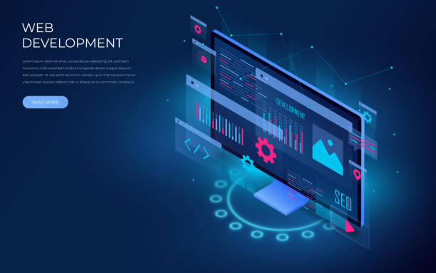 توسعه وب پیشرفته و CRM پزشکی بیمارستان فوق تخصصی قلب در تهران - طراحی ایزومتریک توسعه وب - پینوسایت