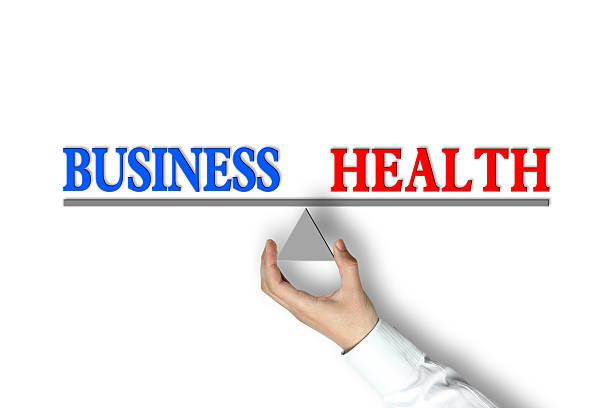 مفهوم تعادل بین کسب و کار و سلامتی در بازار عمده فروشان - فروش یاب، خرید عمده، آگهی تجاری