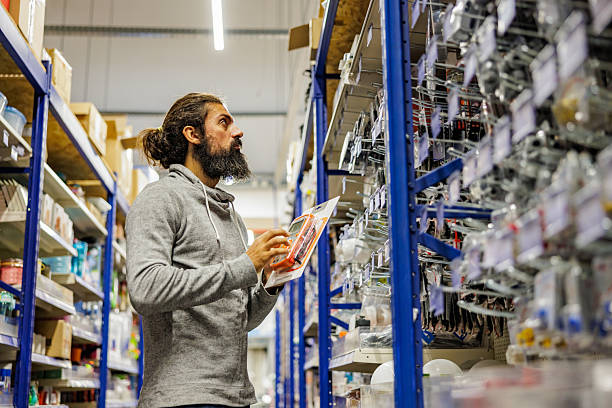 خریدار در حال انتخاب و خرید لوازم از یک فروشنده - فروش یاب، خرید مستقیم از فروشنده، نیازمندی‌های تجاری