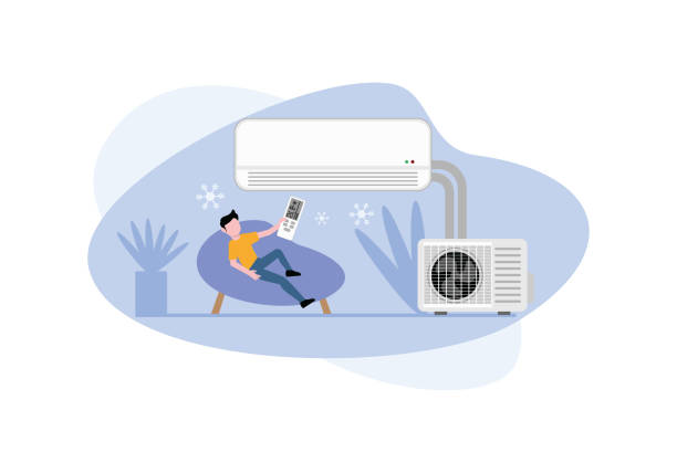 تصویری از یک کاراکتر متخصص HVAC. مشاوره سئو برای فروشگاه کولر گازی در مشهد.