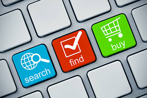 مفهوم اینترنت و کسب و کار - فروش یاب و بازاریابی آنلاین برای جذب مشتری