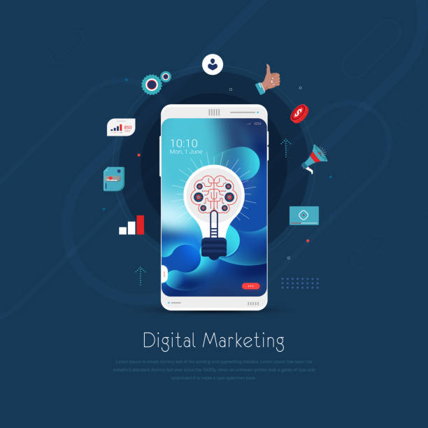 مفهوم وکتور بازاریابی دیجیتال در تبریز - راهاندازی فروش اینترنتی لوازم خانگی هوشمند در تبریز: با طراحی سایت اختصاصی پینو، پیشرو بازار آنلاین باشید